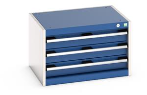 Under bench 3 Drawer Cabinet 650W x 525D x 400mmH 40011068.**